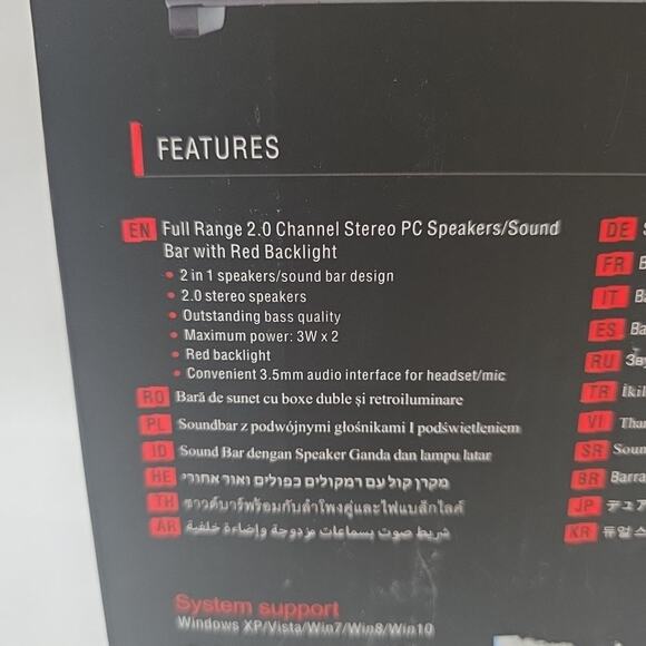 Redragon GS550 PC Gaming Speakers 2.0 Channel Desktop Computer Sound Bar Compact - Picture 3 of 8